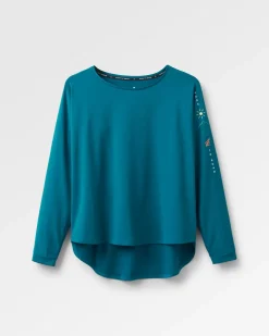 Passenger Tops & T-Shirts|Activewear>Hatha Recycled Active Top Blue Steel