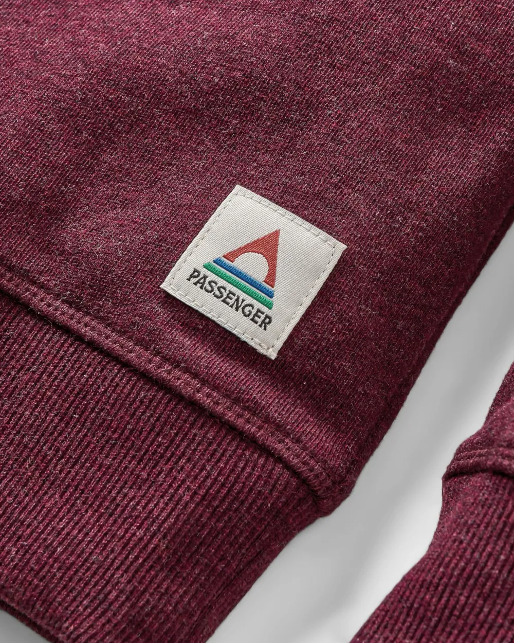 Passenger Hoodies & Sweatshirts|Men's Outlet>Heritage Organic Cotton Sweatshirt Wine Marl
