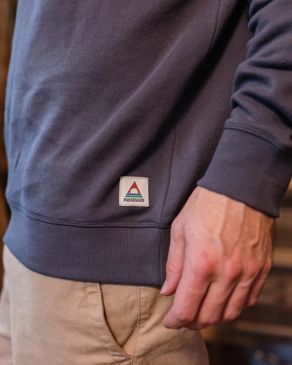 Passenger Hoodies & Sweatshirts|Best Sellers>Heritage Recycled Cotton Sweatshirt Faded Black