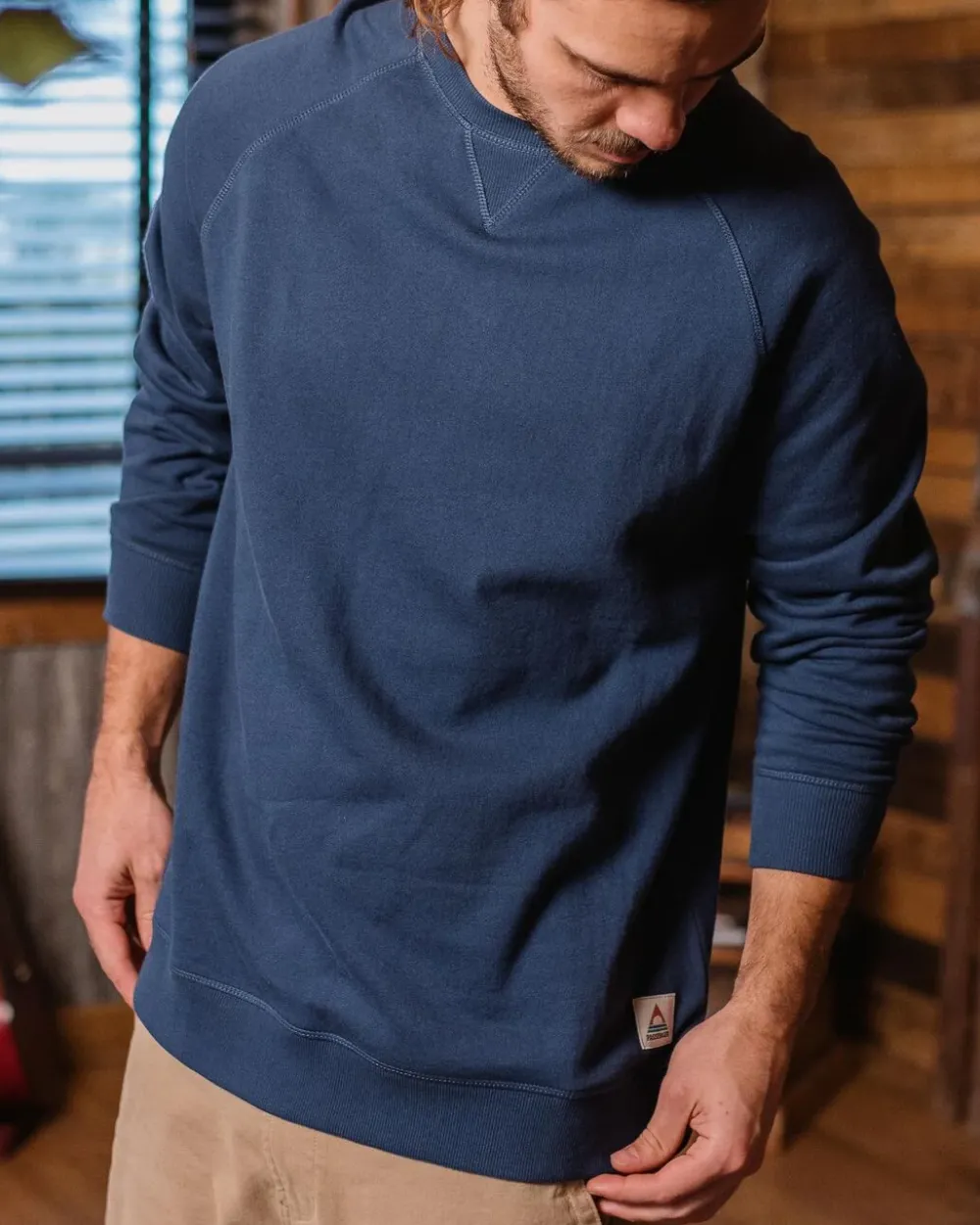 Passenger Hoodies & Sweatshirts|Best Sellers>Heritage Recycled Cotton Sweatshirt Dark Denim