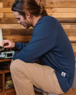 Passenger Hoodies & Sweatshirts|Best Sellers>Heritage Recycled Cotton Sweatshirt Dark Denim