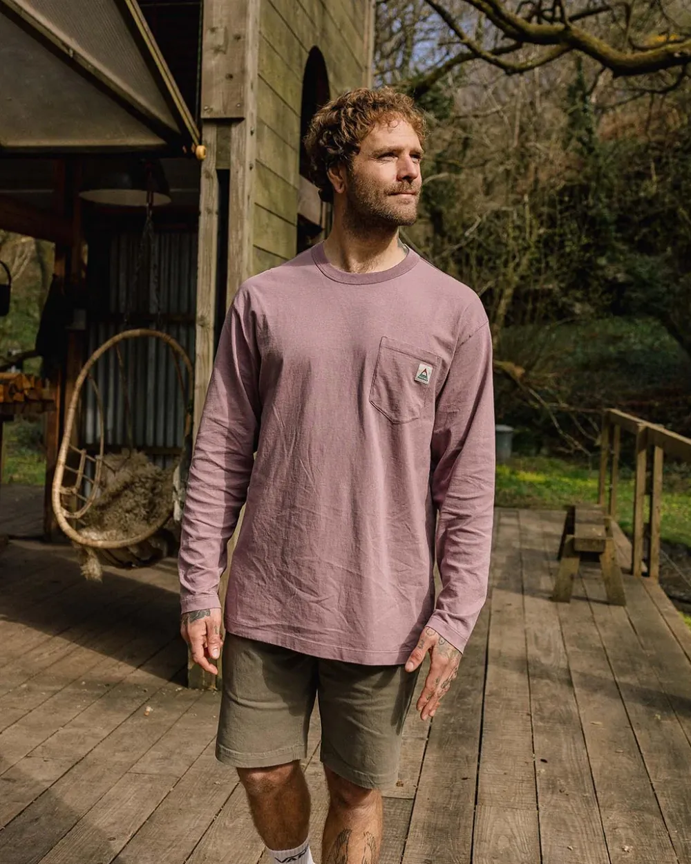 Passenger T-Shirts & Tank Tops|Winter Road Trip Essentials>Heritage Recycled Relaxed Fit LS T-Shirt Grape
