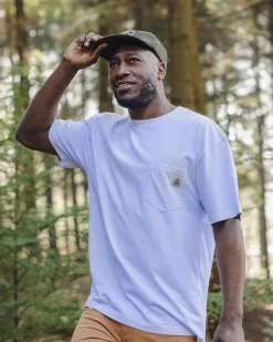 Floris van Bommel Men's Outlet|Men's>Heritage Recycled Relaxed Fit T-Shirt Pale Blue