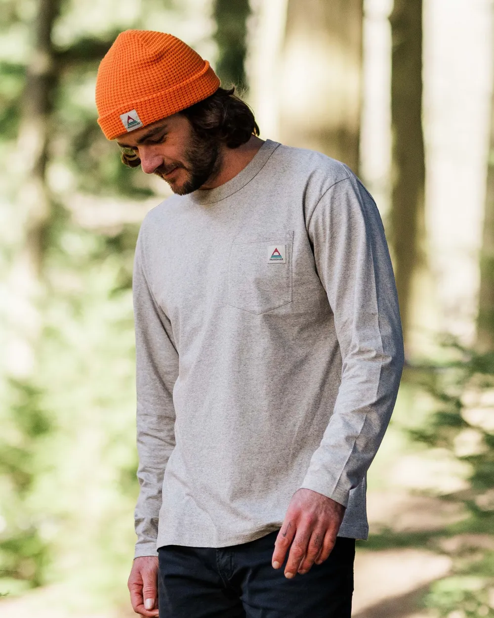 Passenger T-Shirts & Tank Tops|Best Sellers>Heritage Recycled Relaxed Fit LS T-Shirt Grey Marl