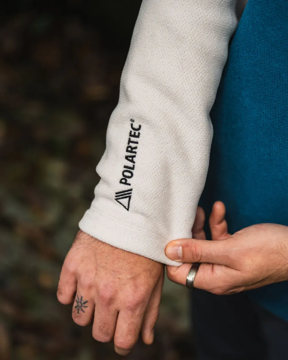 Floris van Bommel Fleece|Fleece>Highland Recycled Polartec® Fleece Corsair/ Vintage White