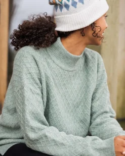 Passenger Knitwear|Women's Outlet>Hinterland Recycled Knitted Jumper Pistachio
