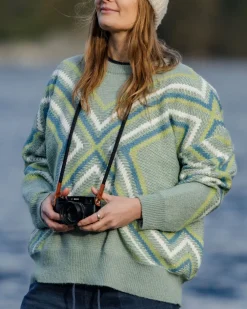 Passenger Knitwear|Women's Outlet>Homestead Oversized Recycled Knitted Jumper Pistachio