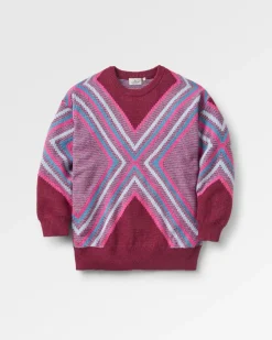 Passenger Knitwear|Women's Outlet>Homestead Oversized Recycled Knitted Jumper Wine