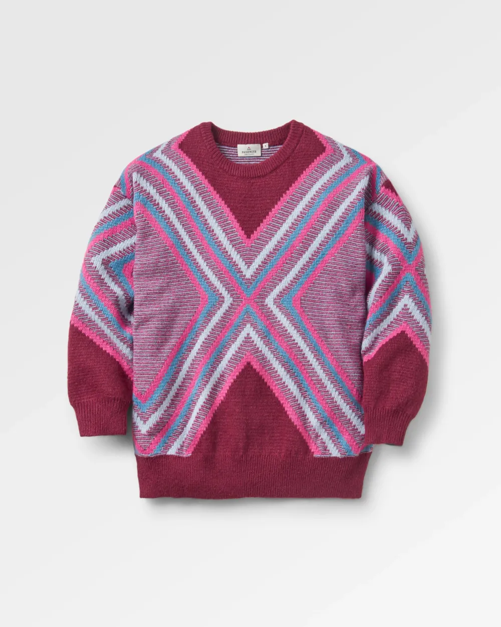 Passenger Knitwear|Women's Outlet>Homestead Oversized Recycled Knitted Jumper Wine