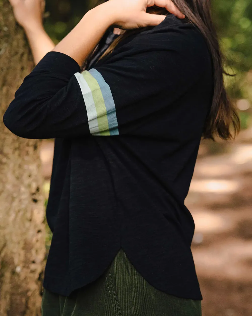 Passenger Tops & T-Shirts|Women's Outlet>Hope Recycled Cotton Oversized Ls T-Shirt Black