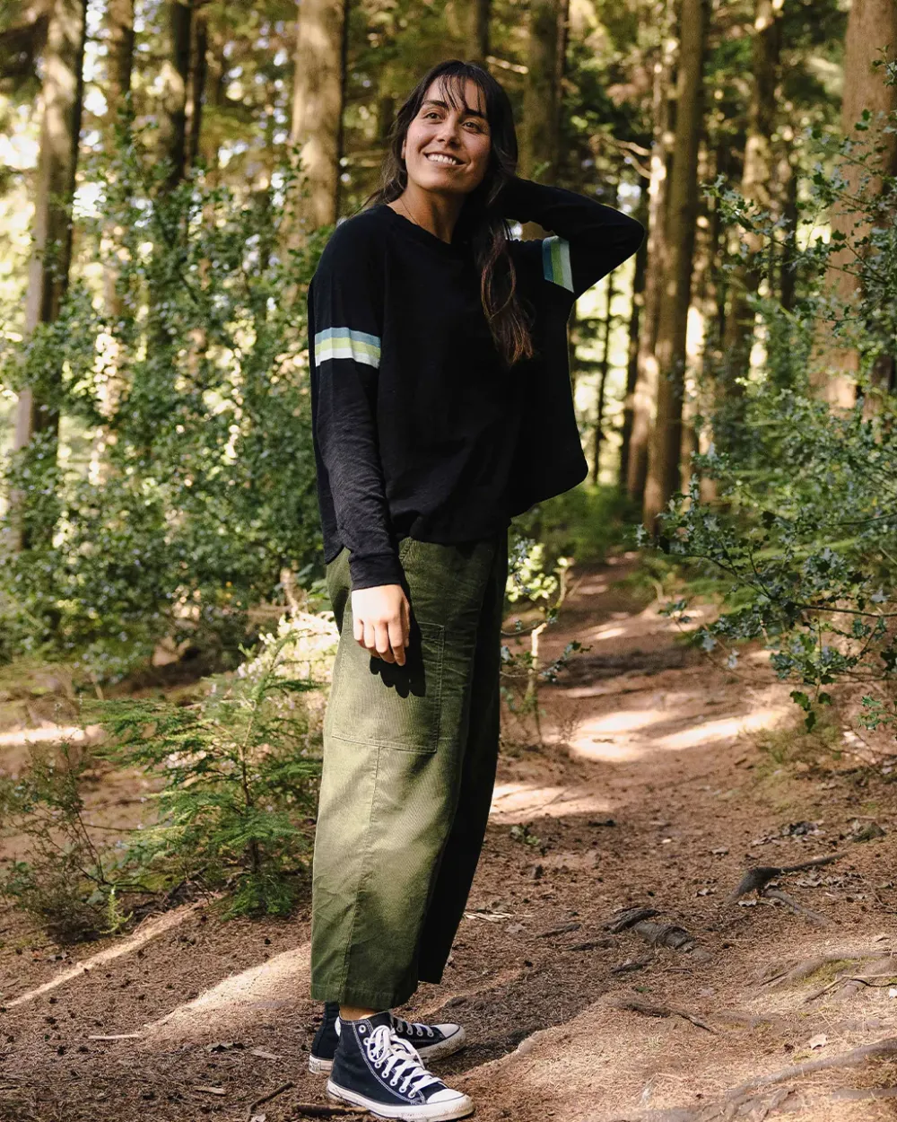 Passenger Tops & T-Shirts|Women's Outlet>Hope Recycled Cotton Oversized Ls T-Shirt Black