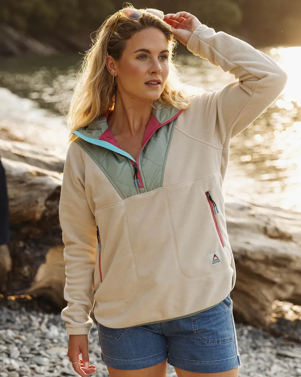Passenger Fleece|Fleece>Juana Recycled Polar Hooded Fleece Oatmeal