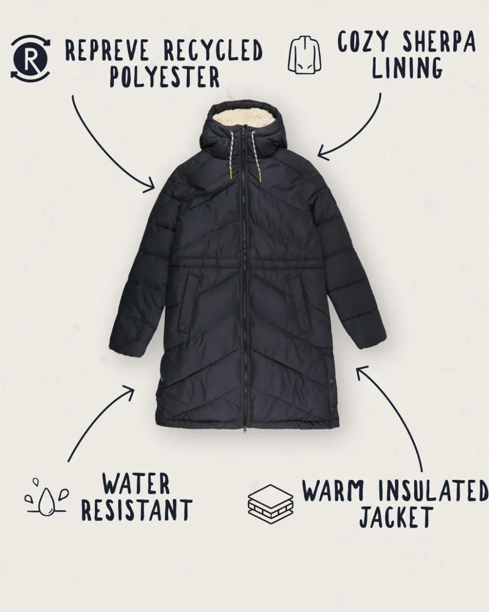 Passenger Women's Outlet|Women's>Kinsey Recycled Jacket Black