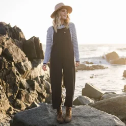 Passenger Dungarees & Pants|Women's Outlet>Lazy Day Dungarees Charcoal (Woven)