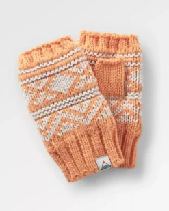 Passenger Gloves|Gloves>Lily Recycled Fleece Lined Fingerless Mittens Apricot
