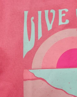 Passenger Tops & T-Shirts>Live Wild Recycled Cotton T-Shirt Soft Rose