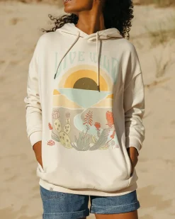 Passenger Hoodies & Sweatshirts|Women's Outlet>Live Wild Recycled Cotton Oversized Hoodie Birch