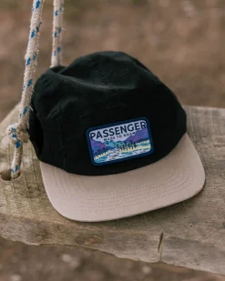 Floris van Bommel Accessories|Caps & Hats>Love The Wild Recycled Cotton 5 Panel Cap Black