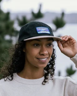 Floris van Bommel Accessories|Caps & Hats>Love The Wild Recycled Cotton 5 Panel Cap Black