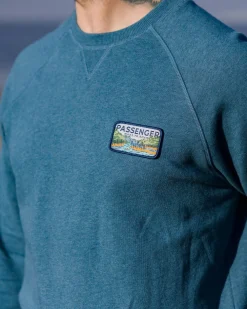 Passenger Hoodies & Sweatshirts|Men's Outlet>Love The Wild Sweatshirt Blue Steel Marl