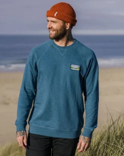 Passenger Hoodies & Sweatshirts|Men's Outlet>Love The Wild Sweatshirt Blue Steel Marl