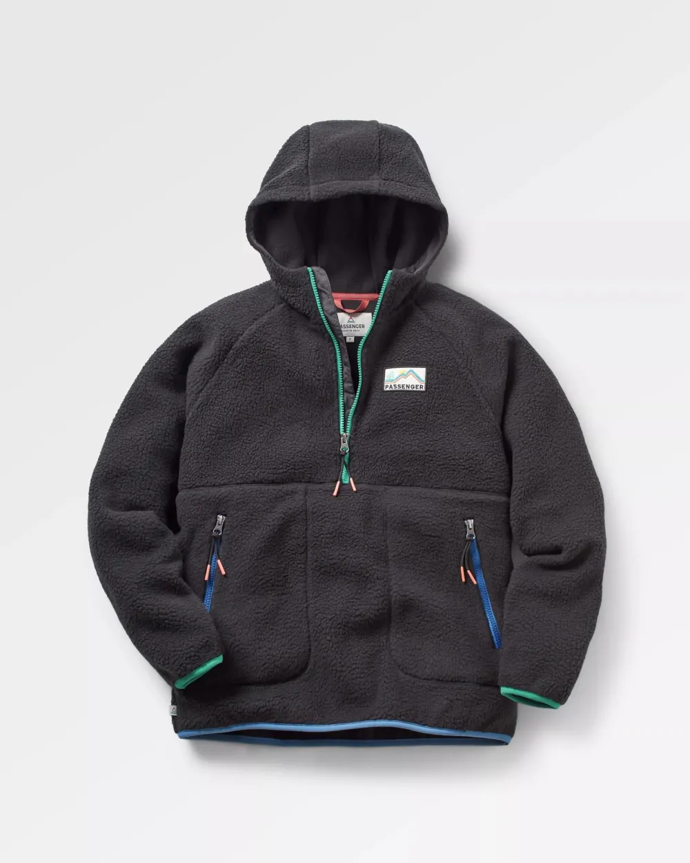 Passenger Fleece|Fleece>Maine 2.0 1/2 Zip Recycled Sherpa Fleece Black