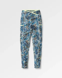 Passenger Leggings|Dungarees & Pants>Mantra Recycled Leggings Abstract Seaweed Pistachio