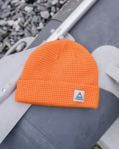 Passenger Accessories|Beanies>Moss Double Layer Recycled Waffle Beanie Mandarin