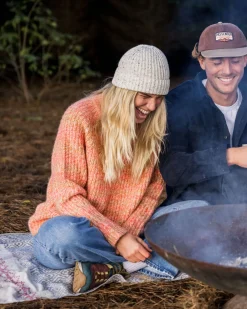 Passenger Knitwear|Women's Outlet>Mountainside Mock Neck Recycled Knitted Jumper Apricot