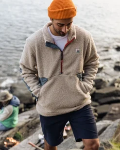 Floris van Bommel Fleece|Fleece>Muse Recycled Polar-Lined Sherpa Fleece Pebble Grey