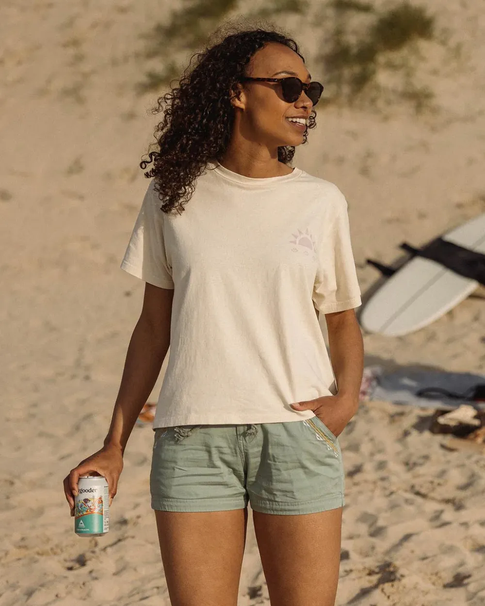 Passenger Tops & T-Shirts|Women's Outlet>Mystic Recycled Cotton T-Shirt Birch