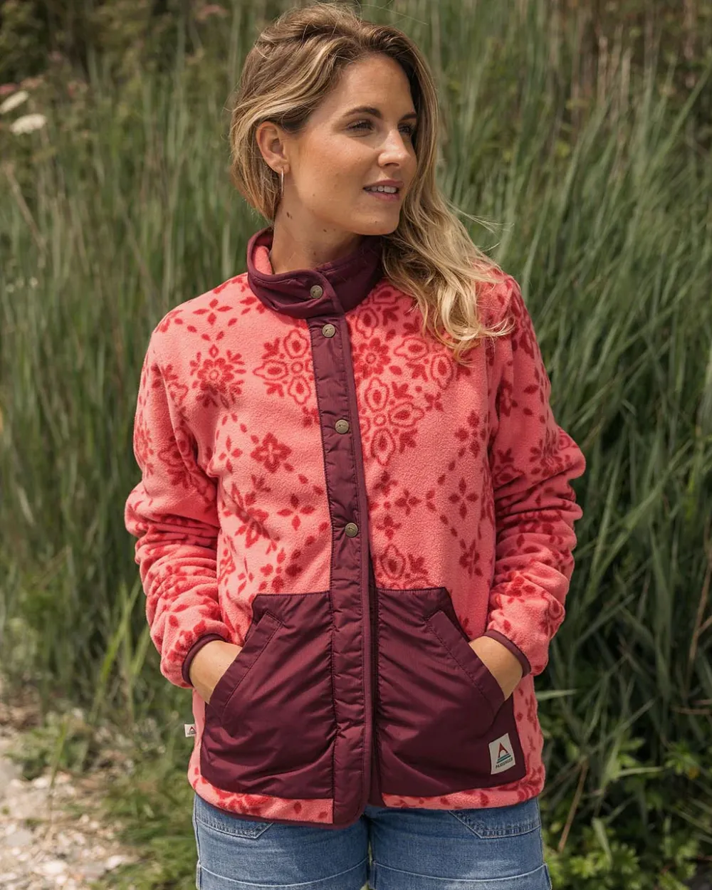 Passenger Fleece|Fleece>Navegado Recycled Polar Fleece Large Tile Rose