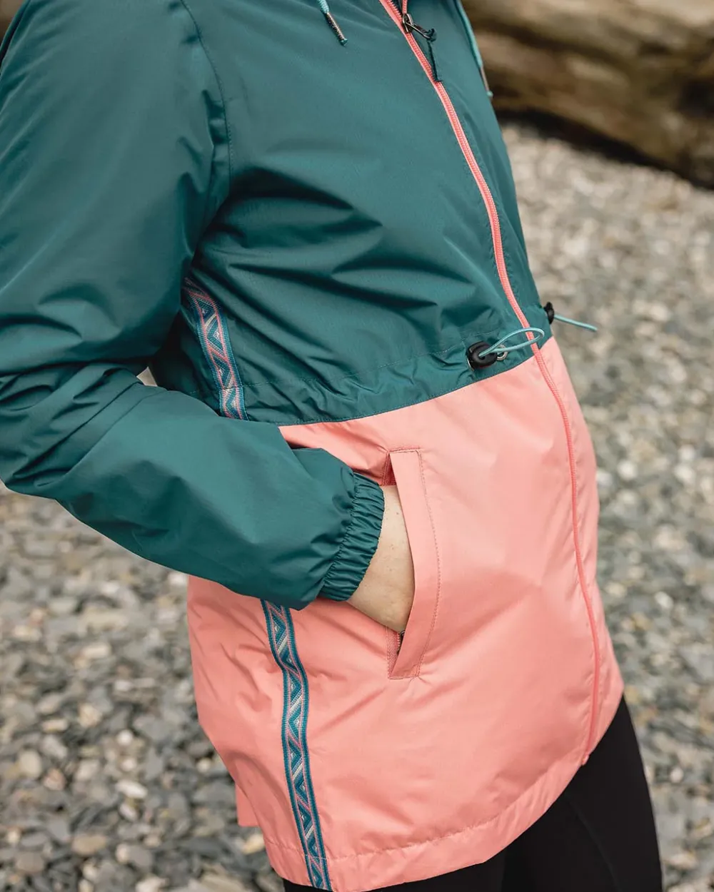 Passenger Water Resistant|Shell>Nimbin Recycled Full Zip Water Resistant Jacket Mediterranean