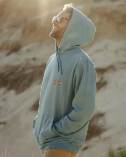 Passenger Hoodies & Sweatshirts|Best Sellers>Oar Recycled Cotton Hoodie Provincial Blue