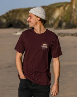 Passenger T-Shirts & Tank Tops|Men's Outlet>Odyssey Organic Cotton T-Shirt Wine Marl