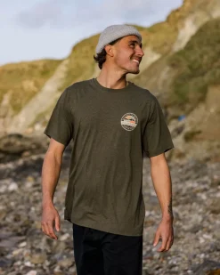 Passenger T-Shirts & Tank Tops|Men's Outlet>Odyssey Organic Cotton T-Shirt Khaki Marl