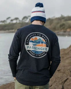 Passenger T-Shirts & Tank Tops|Men's Outlet>Odyssey Recycled Cotton LS T-Shirt Ebony Marl