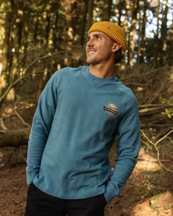 Passenger Hoodies & Sweatshirts|Best Sellers>Odyssey Recycled Cotton Sweatshirt Blue Steel
