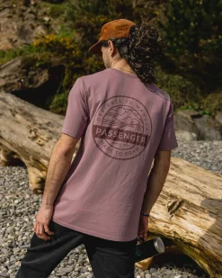 Floris van Bommel Men's Outlet|Men's>Odyssey Recycled Cotton T-Shirt Grape