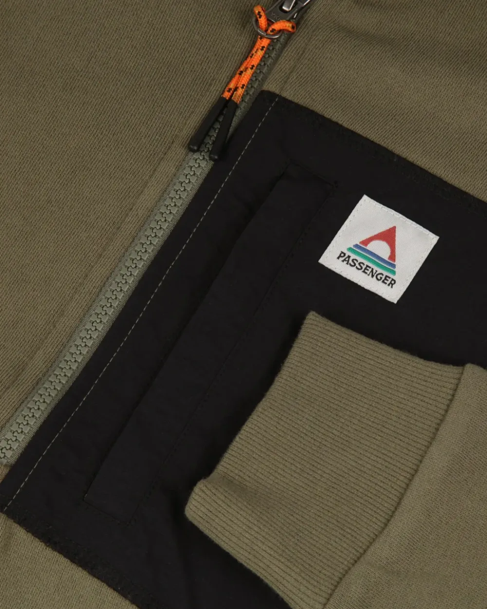 Passenger Hoodies & Sweatshirts|Men's Outlet>Offgrid 1/4 Zip Recycled Cotton Sweatshirt Dusty Olive