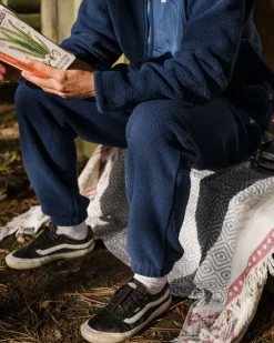 Floris van Bommel Pants|Men's Outlet>Offgrid Recycled Sherpa Fleece Jogger Rich Navy