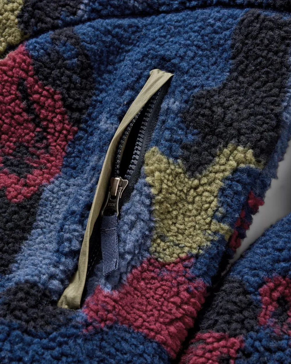 Passenger Fleece|Fleece>Offroad Recycled Sherpa 1/2 Zip Fleece Sycamore Pattern