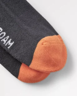 Floris van Bommel Socks|Socks>Organic Midweight Crew Socks Charcoal