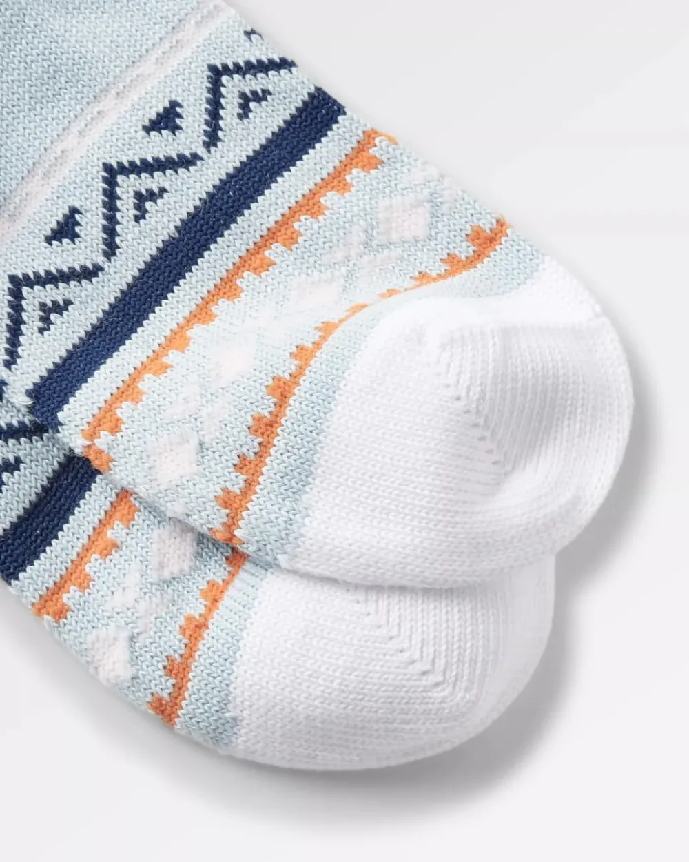 Passenger Socks|Socks>Organic Midweight Patterned Socks Blue Fog
