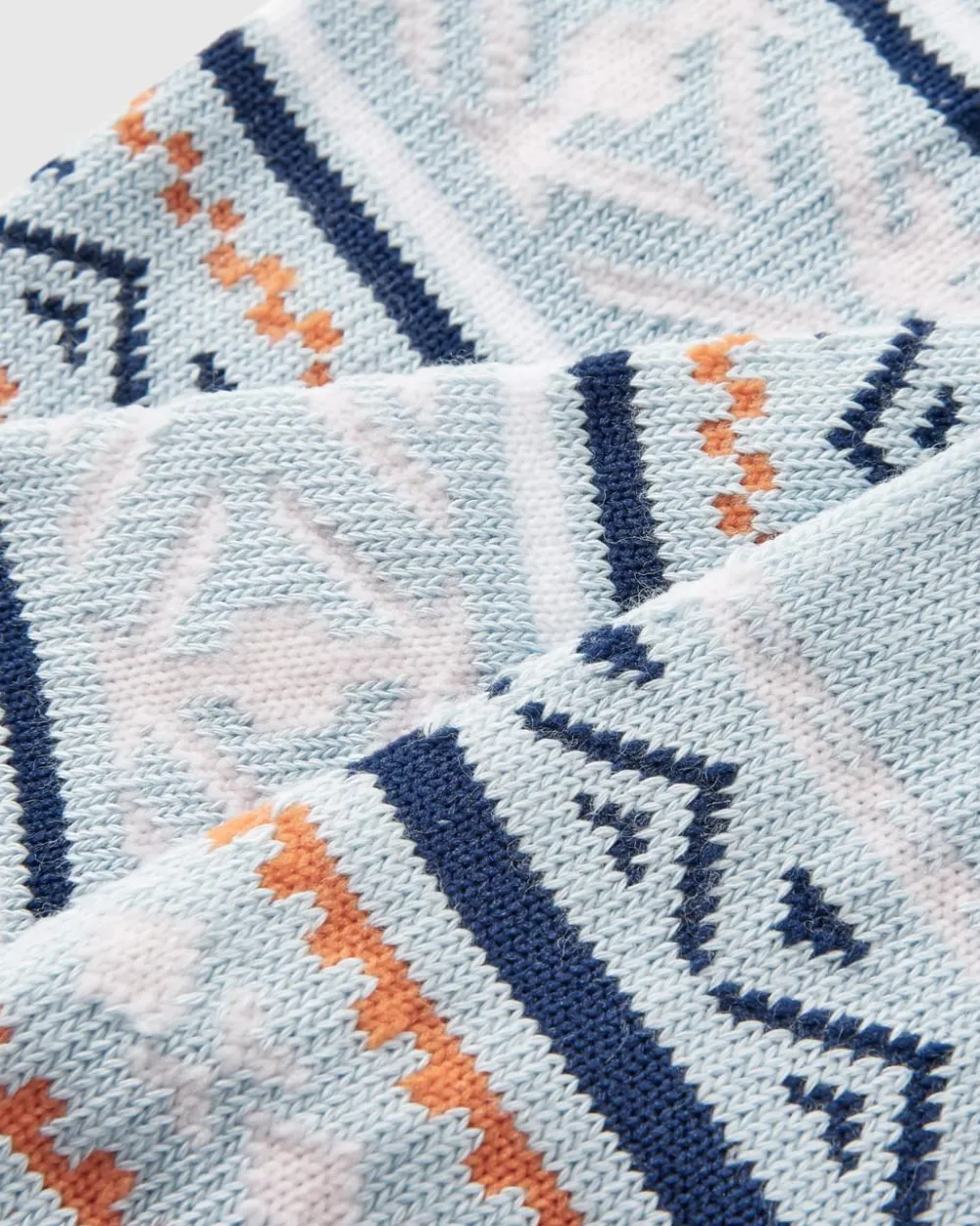 Passenger Socks|Socks>Organic Midweight Patterned Socks Blue Fog