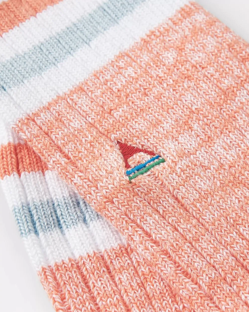 Passenger Socks|Socks>Organic Mid-weight Rib Socks Apricot