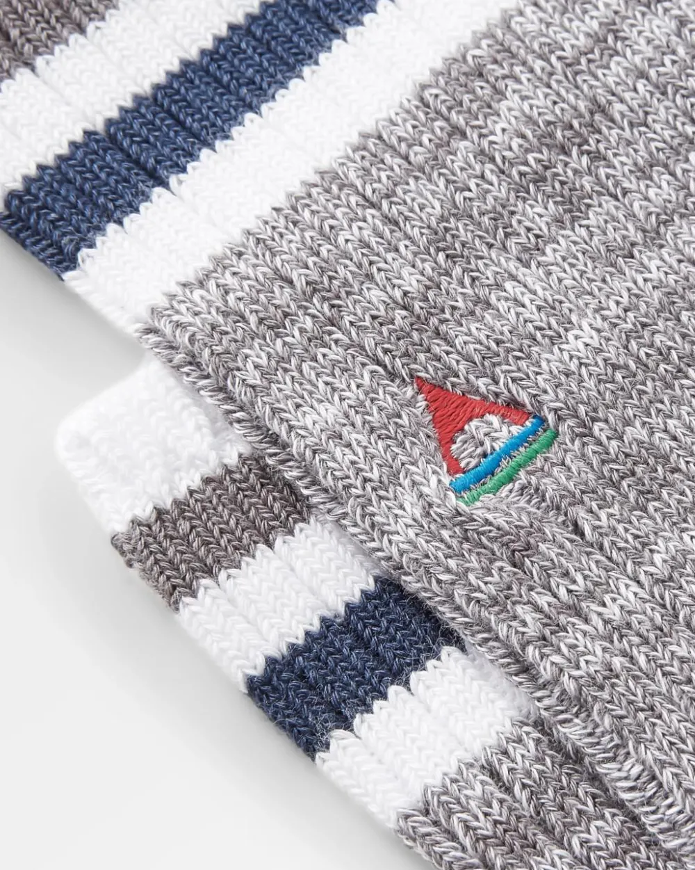 Passenger Socks|Socks>Organic Mid-weight Rib Socks Grey Marl