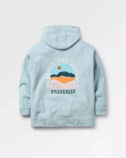 Passenger Hoodies & Sweatshirts>Outlook Recycled Cotton Hoodie Blue Fog