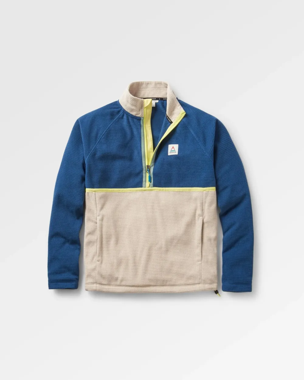 Floris van Bommel Fleece|Fleece>Overlook Recycled Grid Polar Fleece Dark Denim/Pebble Grey