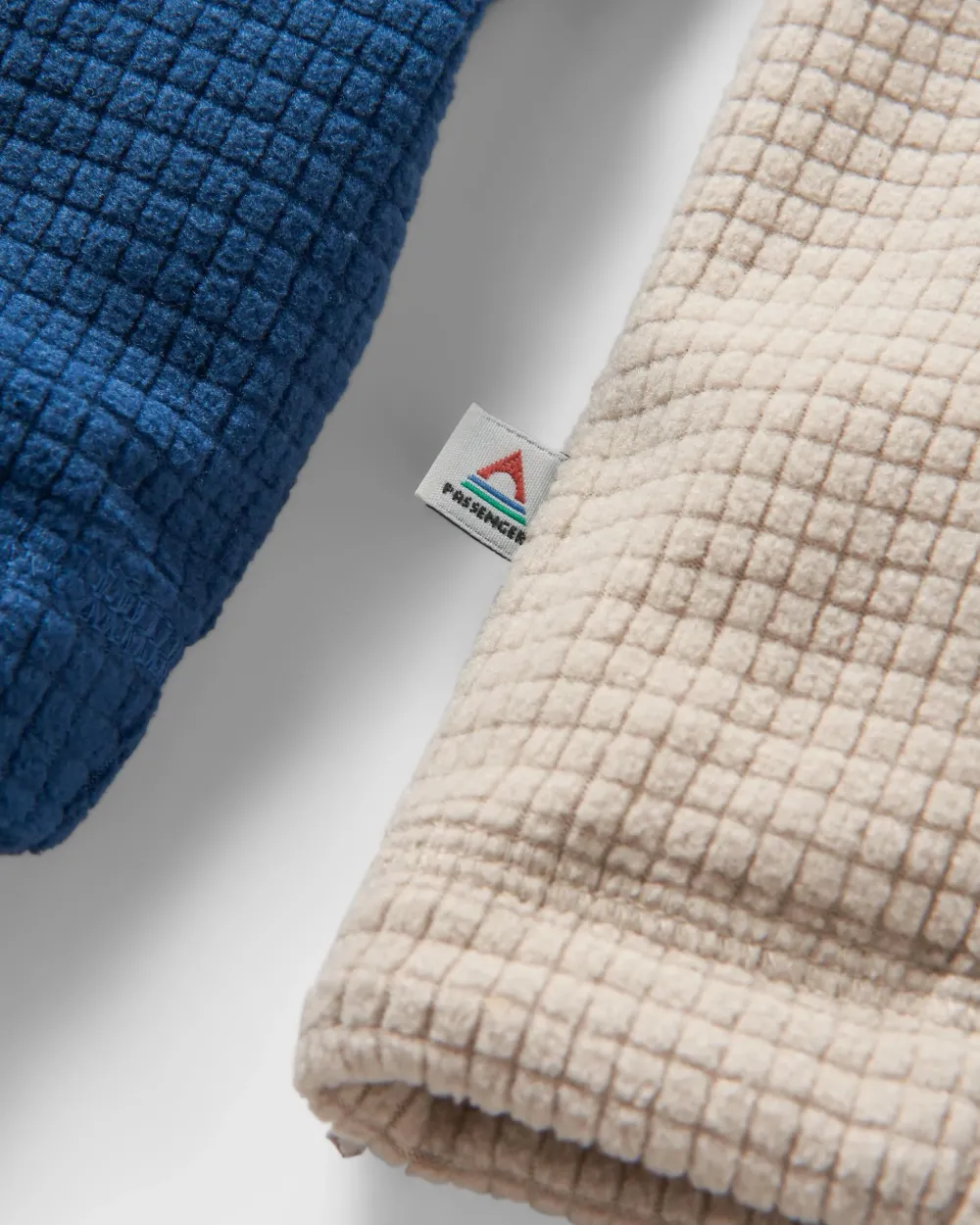 Floris van Bommel Fleece|Fleece>Overlook Recycled Grid Polar Fleece Dark Denim/Pebble Grey